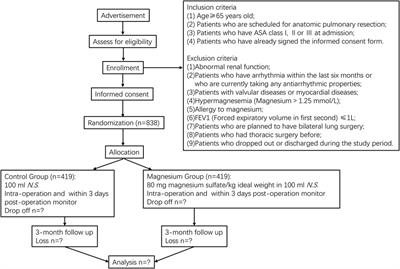 Prevention of new-onset atrial fibrillation in elderly patients undergoing anatomic pulmonary resection by infusion of magnesium sulfate: protocol for a randomized controlled trial